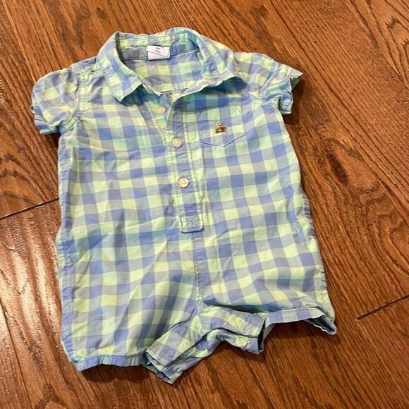 Baby gap plaid preppy rompers one piece size 0-3 and 3-6 months - Picture 10 of 11